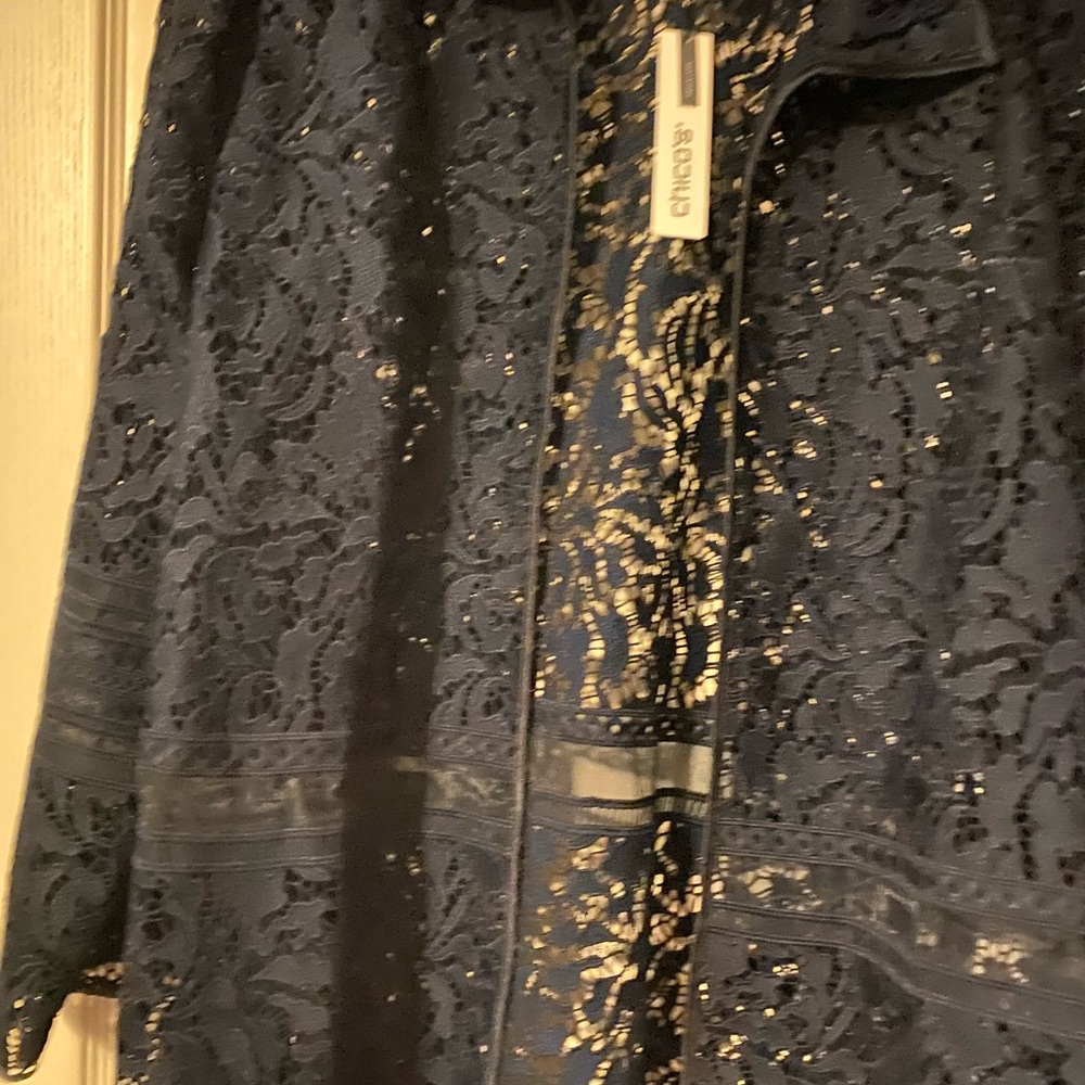 Chico's Navy Lace Jacket